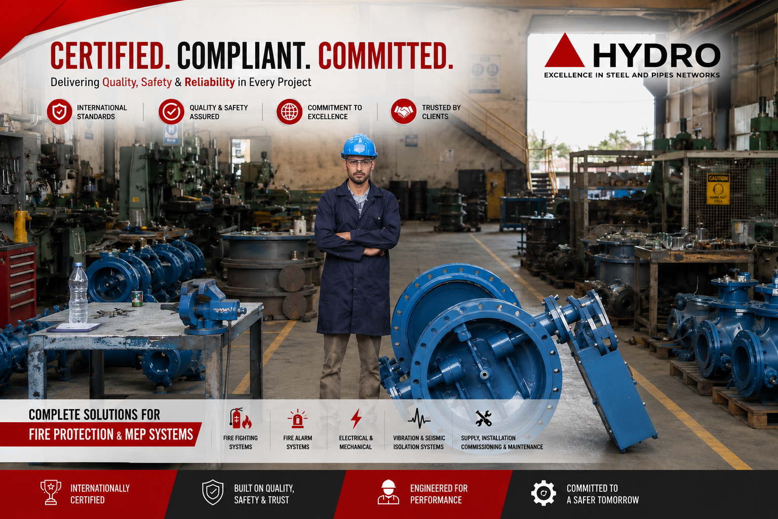 HTC Hydro Group — certification poster.